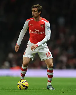 Arsenal V Southampton 2014-15 Prints: Nacho Monreal in Action: Arsenal vs. Southampton, Premier League 2014-15