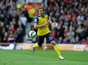 Manchester United V Arsenal 2014-15 Prints: Nacho Monreal in Action: Arsenal vs. Manchester United, Premier League 2014-15