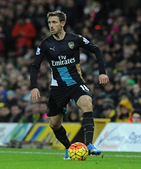 Norwich City V Arsenal 2015-16 Prints: Nacho Monreal in Action: Arsenal vs. Norwich City, Premier League 2015-16