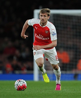 Arsenal V West Bromwich Albion 2015-16 Prints: Nacho Monreal in Action: Arsenal vs. West Bromwich Albion, Premier League 2015-16
