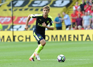 Watford V Arsenal 2016-17 Prints: Nacho Monreal in Action: Arsenal vs. Watford, Premier League 2016-17
