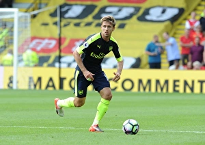 Watford V Arsenal 2016-17 Prints: Nacho Monreal in Action: Arsenal vs. Watford, Premier League 2016-17