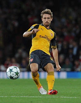 Arsenal V FC Basel 2016-17 Prints: Nacho Monreal in Action: Arsenal vs. FC Basel (UEFA Champions League, 2016-17)