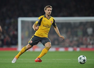 Arsenal V FC Basel 2016-17 Prints: Nacho Monreal in Action: Arsenal vs. FC Basel, UEFA Champions League, 2016