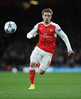 Arsenal V Bayern Munich 2016-17 Prints: Nacho Monreal in Action: Arsenal vs