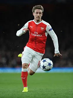Arsenal V Bayern Munich 2016-17 Prints: Nacho Monreal in Action: Arsenal vs. Bayern Munich, UEFA Champions League 2016-17