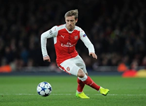Arsenal V Bayern Munich 2016-17 Prints: Nacho Monreal in Action: Arsenal vs. Bayern Munich, UEFA Champions League 2016-17