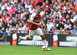 Arsenal V Chelsea - FA Community Shield 2017-18 Prints: Nacho Monreal in Action: Arsenal vs. Chelsea - FA Community Shield 2017-18