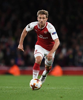 Arsenal V FC Köln 2017-18 Prints: Nacho Monreal in Action: Arsenal vs. 1. FC Koeln, UEFA Europa League (2017)