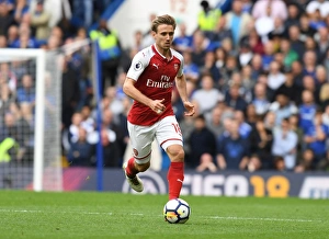 Chelsea V Arsenal 2017-18 Prints: Nacho Monreal in Action: Arsenal vs. Chelsea, Premier League 2017-18