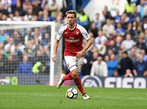 Chelsea V Arsenal 2017-18 Prints: Nacho Monreal in Action: Arsenal vs. Chelsea, Premier League 2017-18
