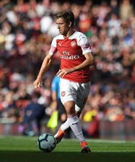 Images Dated 23rd September 2018: Nacho Monreal in Action: Arsenal vs. Everton, Premier League 2018-19