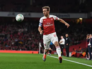 Arsenal V Brentford - Carabao Cup 2018-19 Prints: Nacho Monreal in Action: Arsenal vs. Brentford, Carabao Cup 2018-19