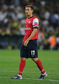 Fenerbahce V Arsenal 2013-14 Prints: Nacho Monreal in Action: Arsenal vs. Fenerbahce, UEFA Champions League Play-offs (2013)