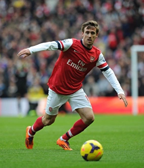 Manchester City V Arsenal 2013-14 Prints: Nacho Monreal in Action: Arsenal vs. Manchester City, Premier League 2013-14