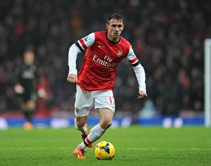 Arsenal V Cardiff City 2013-14 Prints: Nacho Monreal in Action: Arsenal vs. Cardiff City, Premier League 2013-14