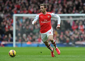 Nacho Monreal in Action: Arsenal vs Aston Villa, Premier League 2014-15
