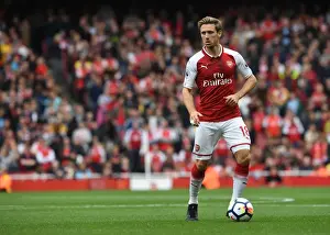 Nacho Monreal in Action: Arsenal vs Brighton & Hove Albion, Premier League 2017-18