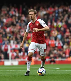 Nacho Monreal in Action: Arsenal vs Brighton & Hove Albion, Premier League 2017-18