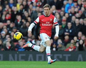 Arsenal V Crystal Palace 2013-14 Prints: Nacho Monreal in Action: Arsenal vs Crystal Palace, Premier League 2013-14