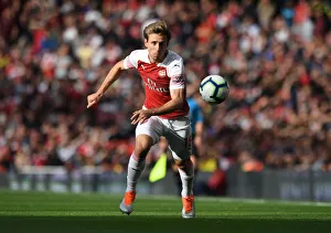 Arsenal V Everton 2018-19 Prints: Nacho Monreal in Action: Arsenal vs Everton, Premier League 2018-19