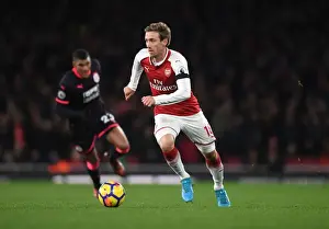 Arsenal V Huddersfield Town 2017-18 Prints: Nacho Monreal in Action: Arsenal vs Huddersfield Town, Premier League 2017-18