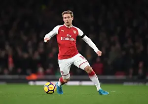Arsenal V Huddersfield Town 2017-18 Prints: Nacho Monreal in Action: Arsenal vs Huddersfield Town, Premier League 2017-18