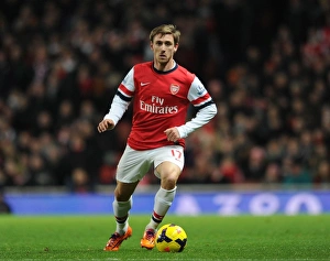 Arsenal V Hull City 2013-14 Prints: Nacho Monreal in Action: Arsenal vs Hull City, Premier League 2013-14