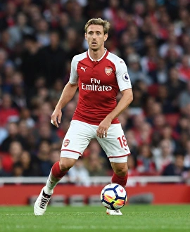 Nacho Monreal in Action: Arsenal vs Leicester City, Premier League 2017-18