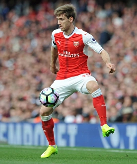 Arsenal V Manchester City 2016-17 Prints: Nacho Monreal in Action: Arsenal vs Manchester City, Premier League 2016-17