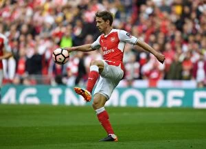 Arsenal v Manchester City - FA Cup 1/2 Final 2017 Collection: Nacho Monreal in Action: Arsenal vs Manchester City - FA Cup Semi-Final, 2017