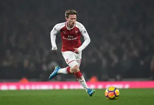 Arsenal V Manchester United 2017-18 Prints: Nacho Monreal in Action: Arsenal vs Manchester United, Premier League 2017-18