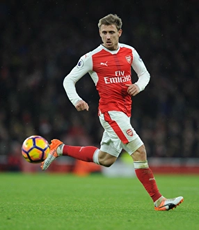 Arsenal V Stoke City 2016-17 Prints: Nacho Monreal in Action: Arsenal vs Stoke City, Premier League 2016-17