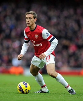 Nacho Monreal in Action: Arsenal vs Stoke City, Premier League 2012-13