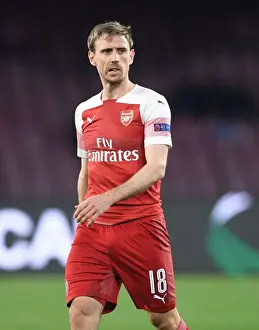 Napoli V Arsenal 2018-19 Prints: Nacho Monreal in Action: Arsenal's Europa League Battle at Napoli, 2019