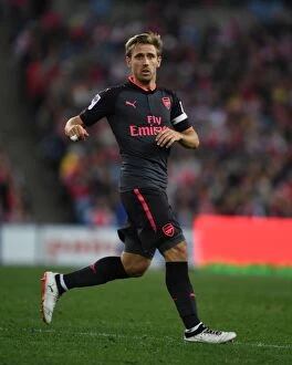 Images Dated 13th July 2017: Nacho Monreal in Action: Arsenal's Pre-Season Clash against Sydney FC (2017)