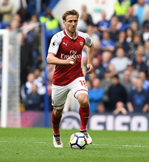 Chelsea V Arsenal 2017-18 Prints: Nacho Monreal in Action: Chelsea vs Arsenal, Premier League 2017-18