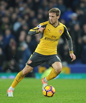 Nacho Monreal in Action: Everton vs Arsenal, Premier League 2016-17