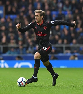 Nacho Monreal in Action: Everton vs Arsenal, Premier League 2017-18