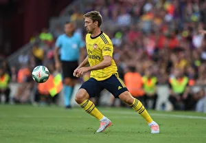 Nacho Monreal in Action: FC Barcelona vs. Arsenal (2019) - Pre-Season Friendly at Nou Camp