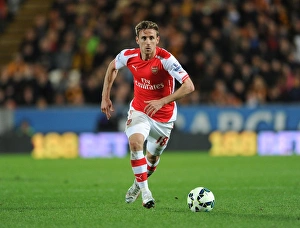 Hull City V Arsenal 2014/15 Prints: Nacho Monreal in Action: Hull City vs Arsenal, Premier League 2014/15