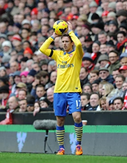 Liverpool V Arsenal 2013-14 Prints: Nacho Monreal in Action: Liverpool vs Arsenal, Premier League 2013-14