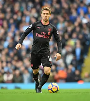Manchester City V Arsenal 2017-18 Prints: Nacho Monreal in Action: Manchester City vs. Arsenal, Premier League 2017-18