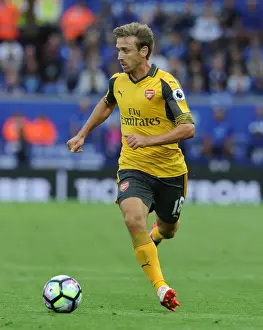 Leicester City V Arsenal 2016-17 Prints: Nacho Monreal in Action: Premier League Showdown - Arsenal vs. Leicester City, 2016-17