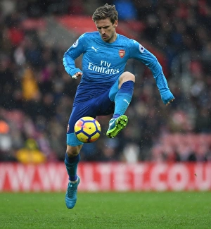 Southampton V Arsenal 2017-18 Prints: Nacho Monreal in Action: Southampton vs Arsenal, Premier League 2017-18