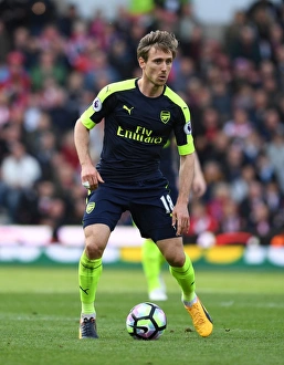 Stoke City V Arsenal 2016-17 Prints: Nacho Monreal in Action: Stoke City vs Arsenal, Premier League 2016-17