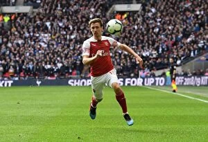 Tottenham Hotspur v Arsenal 2018-19 Collection: Nacho Monreal in Action: Tottenham Hotspur vs. Arsenal FC, Premier League 2018-19