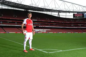 Nacho Monreal (Arsenal). Arsenal 1st Team Photcall and Training Session. Emirates Stadium