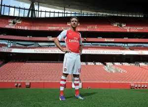 Arsenal Photocall 2014/15 Prints: Nacho Monreal (Arsenal). Arsenal 1st Team Photocall. Emirates Stadium, 7 / 8 / 14. Credit
