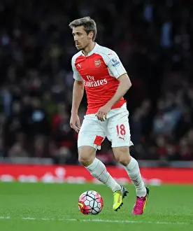 Nacho Monreal (Arsenal). Arsenal 2: 0 West Bromwich Albion. Barclays Premier League